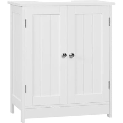 WOLTU Meuble Salle de Bain sur Pied, Armoire sous Lavabo, Meuble sous Lavabo Blanc, avec Étagère Réglable et Portes, 50x60x30cm - Publicité WOLTU Meuble Salle de Bain sur Pied, Armoire sous Lavabo, Meuble sous Lavabo Blanc, avec Étagère Réglable et Portes, 50x60x30cm - Publicité