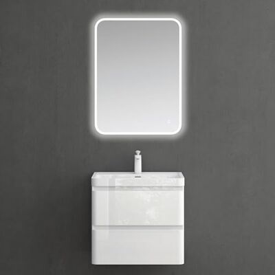 Mai & Mai Meuble Salle de Bain Blanc Ensemble de 3 Pièces 60cm Ensemble de Meubles, Lavabo et Miroir Inclus, Meuble sous Lavabo Suspendu avec Tiroir, 60x42x55cm, Lucca - Publicité Mai & Mai Meuble Salle de Bain Blanc Ensemble de 3 Pièces 60cm Ensemble de Meubles, Lavabo et Miroir Inclus, Meuble sous Lavabo Suspendu avec Tiroir, 60x42x55cm, Lucca - Publicité
