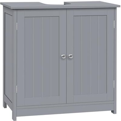 WOLTU Meuble sous Lavabo de Salle de Bains, Placard sous Vasque, Armoire WC Rangement sur Pieds avec 2 Portes et Étagère Réglable, Gris Clair, 60x30x60 cm - Publicité WOLTU Meuble sous Lavabo de Salle de Bains, Placard sous Vasque, Armoire WC Rangement sur Pieds avec 2 Portes et Étagère Réglable, Gris Clair, 60x30x60 cm - Publicité