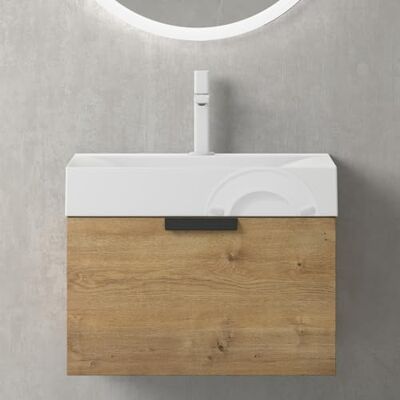 Mai & Mai Meuble Salle de Bain Marron Clair Ensemble de 2 Pièces 60cm Ensemble de Meubles, Lavabo Inclus, Meuble sous Lavabo Suspendu avec Tiroir, 60x48x45cm, Lonato - Publicité Mai & Mai Meuble Salle de Bain Marron Clair Ensemble de 2 Pièces 60cm Ensemble de Meubles, Lavabo Inclus, Meuble sous Lavabo Suspendu avec Tiroir, 60x48x45cm, Lonato - Publicité
