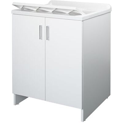 Negrari Lavabo blanc avec meuble - 50x60 cm - Salle de bain - Publicité Negrari Lavabo blanc avec meuble - 50x60 cm - Salle de bain - Publicité