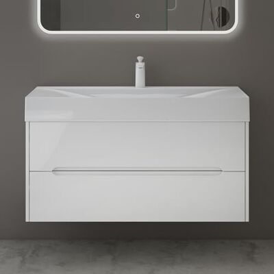 Mai & Mai Meuble Salle de Bain Blanc Ensemble de 2 Pièces 100cm - Publicité Mai & Mai Meuble Salle de Bain Blanc Ensemble de 2 Pièces 100cm - Publicité