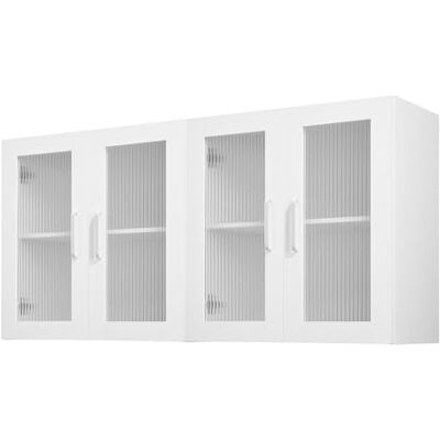 VEVOR Armoire Murale de buanderie à 2 Niveaux, Placard de Rangement Suspendu avec étagère réglable, Meuble de Rangement avec 4 Portes pour Cuisine, Garage, Salle de Bain, 30,5 x 122 x 61 cm, Blanc - Publicité VEVOR Armoire Murale de buanderie à 2 Niveaux, Placard de Rangement Suspendu avec étagère réglable, Meuble de Rangement avec 4 Portes pour Cuisine, Garage, Salle de Bain, 30,5 x 122 x 61 cm, Blanc - Publicité