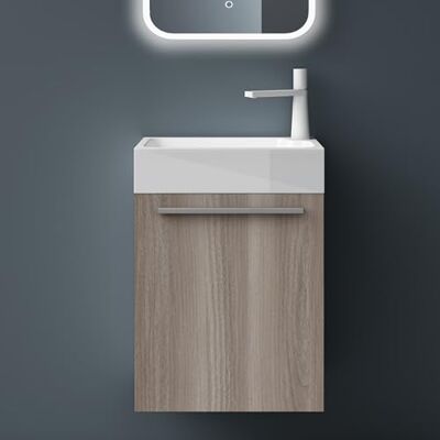 Mai & Mai Meuble Salle de Bain Chêne Blanc Clair Ensemble de 2 Pièces 46cm - Publicité Mai & Mai Meuble Salle de Bain Chêne Blanc Clair Ensemble de 2 Pièces 46cm - Publicité