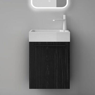 Mai & Mai Meuble Salle de Bain Noir Texturé Ensemble de 2 Pièces 46cm - Publicité Mai & Mai Meuble Salle de Bain Noir Texturé Ensemble de 2 Pièces 46cm - Publicité