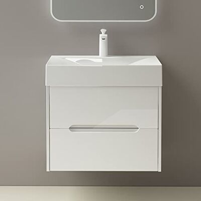 Mai & Mai Meuble Salle de Bain Blanc Ensemble de 2 Pièces 60cm - Publicité Mai & Mai Meuble Salle de Bain Blanc Ensemble de 2 Pièces 60cm - Publicité