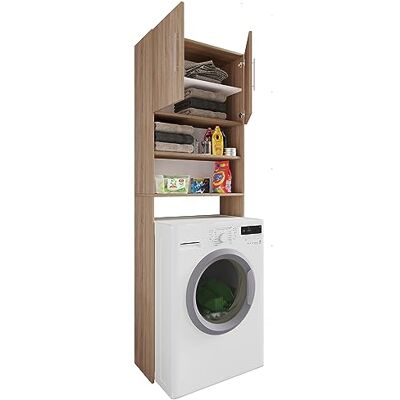 VCM Meuble buanderie Machine à Laver, Armoire pour Machine à Laver, Meuble au Dessus Machine a Laver Armoire en Bois pour Machine à Laver Armoire pour Machine à Laver Jutas Chêne Sonoma - Publicité VCM Meuble buanderie Machine à Laver, Armoire pour Machine à Laver, Meuble au Dessus Machine a Laver Armoire en Bois pour Machine à Laver Armoire pour Machine à Laver Jutas Chêne Sonoma - Publicité