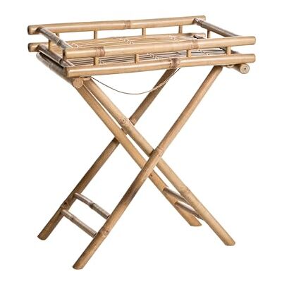 Beliani Table d'Appoint pour Salle de Bain Scandinave Moderne en Bambou Plateau Pliant Naturel Misicuni - Publicité Beliani Table d'Appoint pour Salle de Bain Scandinave Moderne en Bambou Plateau Pliant Naturel Misicuni - Publicité