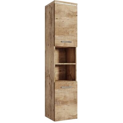 BADPLAATS Paso 35 x 35 x 160 cm Armoire de Salle de Bain - Bois Châtaignier - Publicité BADPLAATS Paso 35 x 35 x 160 cm Armoire de Salle de Bain - Bois Châtaignier - Publicité