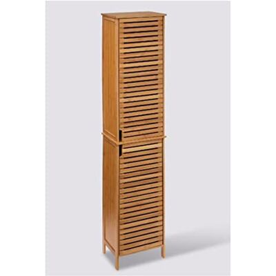 PEGANE Colonne SDB de 2 Portes en Bambou Naturel Dim : L.34 x P.24 x H.170 cm - Publicité PEGANE Colonne SDB de 2 Portes en Bambou Naturel Dim : L.34 x P.24 x H.170 cm - Publicité