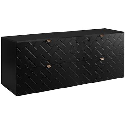 3xe Living - Vanity Mural - Noir - Cabinet de Salle de bains - Publicité 3xe Living - Vanity Mural - Noir - Cabinet de Salle de bains - Publicité