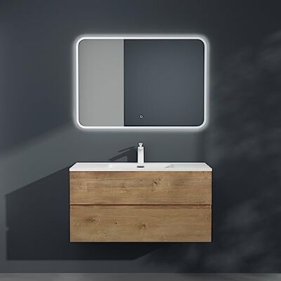 Mai & Mai Meuble Mural Salle de Bain Marron Clair Ensemble de 2 Pièces 80cm - Publicité Mai & Mai Meuble Mural Salle de Bain Marron Clair Ensemble de 2 Pièces 80cm - Publicité