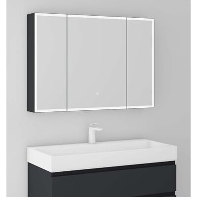 Mai & Mai Armoire Murale Anthracite Mat avec Miroir LED Salle de Bain 100cm - Publicité Mai & Mai Armoire Murale Anthracite Mat avec Miroir LED Salle de Bain 100cm - Publicité