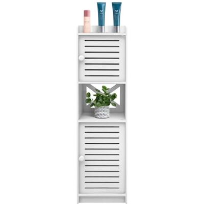 LANTUS Meuble de Salle de Bain Support Papier Toilette avec Placard et étagères réglables-22 * 20 * 75cm-Blanc - Publicité LANTUS Meuble de Salle de Bain Support Papier Toilette avec Placard et étagères réglables-22 * 20 * 75cm-Blanc - Publicité