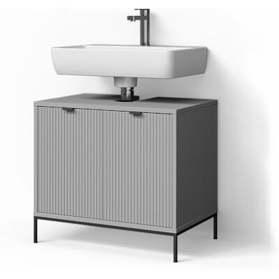 Livinity - Aterno - Gris - 70 x 63 cm - Colonne de lavabo - Publicité Livinity - Aterno - Gris - 70 x 63 cm - Colonne de lavabo - Publicité