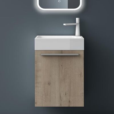 Mai & Mai Meuble Salle de Bain Chêne Clair Ensemble de 2 Pièces 46cm - Publicité Mai & Mai Meuble Salle de Bain Chêne Clair Ensemble de 2 Pièces 46cm - Publicité