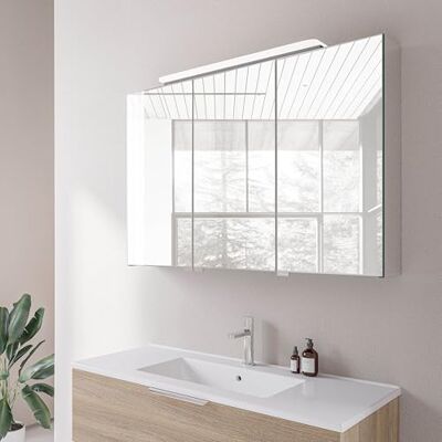 Bernstein Armoire de Toilette à Glace Miroir Salle de Bain Suspendu éclairage LED 100x19x73cm 3 Portes & Prise intérieure Neo - Publicité Bernstein Armoire de Toilette à Glace Miroir Salle de Bain Suspendu éclairage LED 100x19x73cm 3 Portes & Prise intérieure Neo - Publicité