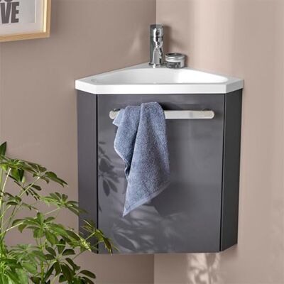 MOB-IN Meuble d'angle avec lavabo réversible - Mobilier - Publicité MOB-IN Meuble d'angle avec lavabo réversible - Mobilier - Publicité