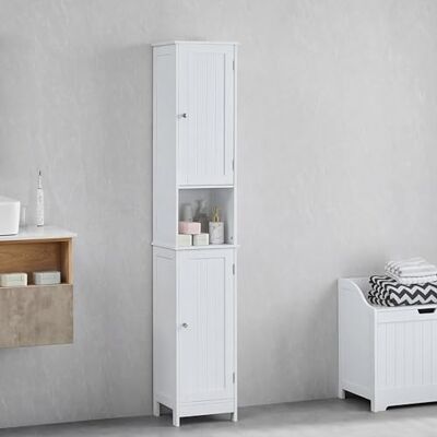 Home Discount Priano Armoire de salle de bain - Sur pied, Blanc, 170 x 32 x 30 cm - Publicité Home Discount Priano Armoire de salle de bain - Sur pied, Blanc, 170 x 32 x 30 cm - Publicité