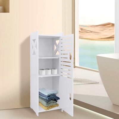 LANTUS Petit Meuble de Rangement pour Toilettes, Armoire de Salle de Bain étroite, latérale, 24 * 22 * 75cm-Blanc - Publicité LANTUS Petit Meuble de Rangement pour Toilettes, Armoire de Salle de Bain étroite, latérale, 24 * 22 * 75cm-Blanc - Publicité