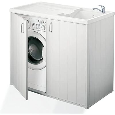 Negrari 5008PAM Armoire à linge - Extérieur en résine, Réversible, Blanc - Publicité Negrari 5008PAM Armoire à linge - Extérieur en résine, Réversible, Blanc - Publicité