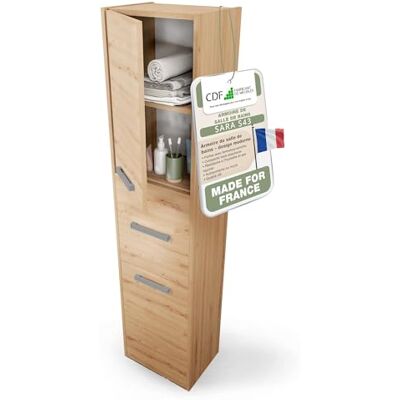 CDF Meuble Salle de Bain Colonne Salle de Bain larg. 30 cm Armoire de Rangement Colonne Haute Meuble Etroit avec Étagères Toilette Petits Espaces Chêne Artisan 30x30x170 cm Montage Facile - Publicité CDF Meuble Salle de Bain Colonne Salle de Bain larg. 30 cm Armoire de Rangement Colonne Haute Meuble Etroit avec Étagères Toilette Petits Espaces Chêne Artisan 30x30x170 cm Montage Facile - Publicité