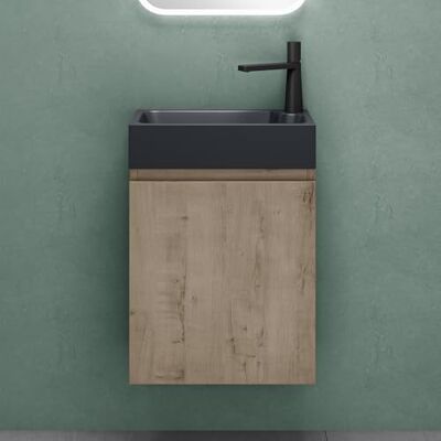 Mai & Mai Meuble Salle de Bain Chêne Blanc Clair Ensemble de 2 Pièces 46cm - Publicité Mai & Mai Meuble Salle de Bain Chêne Blanc Clair Ensemble de 2 Pièces 46cm - Publicité