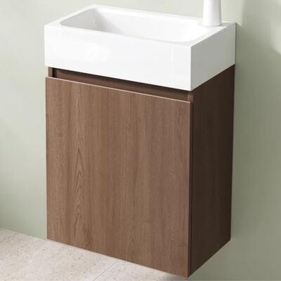 Mai & Mai Meuble Salle de Bain Chêne Ensemble de 2 Pièces 46cm Ensemble de Meubles, Lavabo Inclus, Meuble sous Lavabo Suspendu avec Tiroir, 46x26x63cm, Pisa02 - Publicité Mai & Mai Meuble Salle de Bain Chêne Ensemble de 2 Pièces 46cm Ensemble de Meubles, Lavabo Inclus, Meuble sous Lavabo Suspendu avec Tiroir, 46x26x63cm, Pisa02 - Publicité
