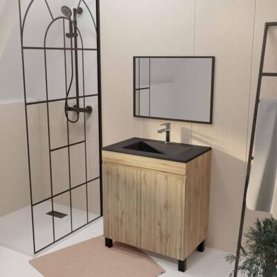 Aurlane - 70 Decorado Roble - Bathroom Cabinet - Publicité Aurlane - 70 Decorado Roble - Bathroom Cabinet - Publicité