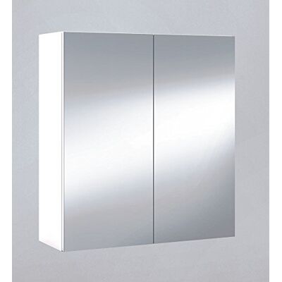 PEGANE Miroir de Salle de Bain avec rangements 2 Portes en Blanc Brillant, 65 x 60 x 21 cm - Publicité PEGANE Miroir de Salle de Bain avec rangements 2 Portes en Blanc Brillant, 65 x 60 x 21 cm - Publicité