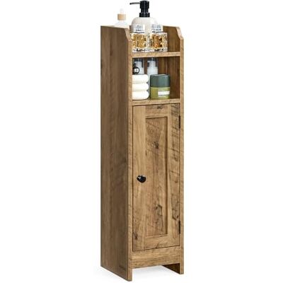 VASAGLE Meuble de Salle de Bain, Armoire d’Angle avec Porte et Étagères, Organisateur de Rangement, Meuble Étroit pour Papier Toilette, Étagères Réglables, 20 x 18 x 80 cm, Marron Miel BBK310K01 - Publicité VASAGLE Meuble de Salle de Bain, Armoire d’Angle avec Porte et Étagères, Organisateur de Rangement, Meuble Étroit pour Papier Toilette, Étagères Réglables, 20 x 18 x 80 cm, Marron Miel BBK310K01 - Publicité