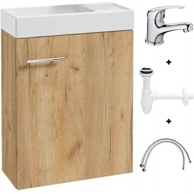 .Deftrans Lavabo WC pour invités avec meuble bas 50 x 70 x 23 cm Petit lavabo pour invités Meuble sous-vasque en chêne Craft avec siphon et robinet de lavabo - Publicité .Deftrans Lavabo WC pour invités avec meuble bas 50 x 70 x 23 cm Petit lavabo pour invités Meuble sous-vasque en chêne Craft avec siphon et robinet de lavabo - Publicité