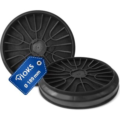 VIOKS Lot de 2 filtres à charbon de rechange pour Bosch Siеmens 796390 00796390 00743169 DHZ5276 DHZ5275 Z5138X1 LZ52751 Filtre à charbon actif Diamètre : 189 mm - Publicité VIOKS Lot de 2 filtres à charbon de rechange pour Bosch Siеmens 796390 00796390 00743169 DHZ5276 DHZ5275 Z5138X1 LZ52751 Filtre à charbon actif Diamètre : 189 mm - Publicité
