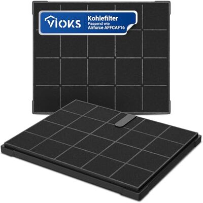 VIOKS Lot de 2 filtres à charbon actif de rechange pour hotte aspirante Airforce AFFCAF16 Whirlpool 481248048198 235 x 192 mm Filtre à charbon de rechange Accessoires pour hotte aspirante - Publicité VIOKS Lot de 2 filtres à charbon actif de rechange pour hotte aspirante Airforce AFFCAF16 Whirlpool 481248048198 235 x 192 mm Filtre à charbon de rechange Accessoires pour hotte aspirante - Publicité