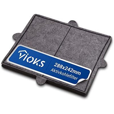 VIOKS Filtre à charbon actif pour hotte aspirante 288 x 242 mm Remplace les filtres Miele DKF12-1 6228731 Filtre à charbon pour hotte aspirante DA269-4 / DA279-4 / DA390 / DA420 / 28996265D - Publicité VIOKS Filtre à charbon actif pour hotte aspirante 288 x 242 mm Remplace les filtres Miele DKF12-1 6228731 Filtre à charbon pour hotte aspirante DA269-4 / DA279-4 / DA390 / DA420 / 28996265D - Publicité