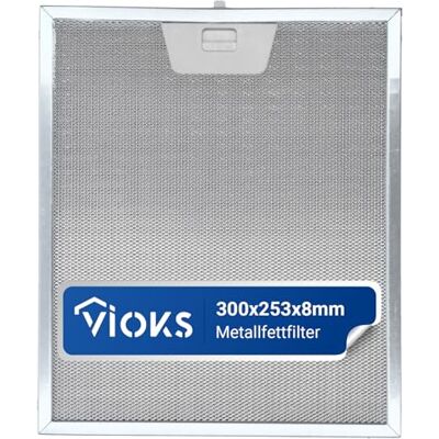 VIOKS Filtre en métal de rechange pour hotte aspirante AEG Elеctrolux 50248271004 Faber 133.0017.054 Whirlpоol 482000027080 Filtre métallique 300 x 253 mm - Publicité VIOKS Filtre en métal de rechange pour hotte aspirante AEG Elеctrolux 50248271004 Faber 133.0017.054 Whirlpоol 482000027080 Filtre métallique 300 x 253 mm - Publicité
