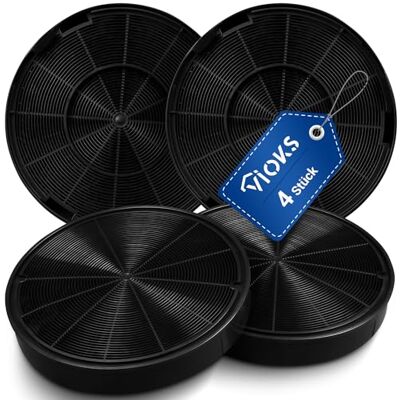 VIOKS Lot de 4 filtres ronds à charbon actif de rechange pour hotte aspirante AEG Electrolux 902980046/4 9029793578 E3CFF62 Bosch 00748732 00748733 DHZ5316 Faber EFF62 Whirlpool 484000008674 Filtre à - Publicité VIOKS Lot de 4 filtres ronds à charbon actif de rechange pour hotte aspirante AEG Electrolux 902980046/4 9029793578 E3CFF62 Bosch 00748732 00748733 DHZ5316 Faber EFF62 Whirlpool 484000008674 Filtre à - Publicité