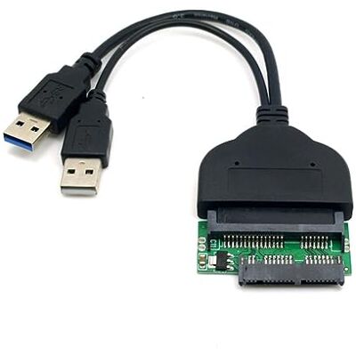 chenyang 1.8" Micro SATA 16Pin à 2.5" SATA 22Pin PCB convertisseur adaptateur pour disque dur SSD HDD avec câble d'alimentation USB supplémentaire - Publicité chenyang 1.8" Micro SATA 16Pin à 2.5" SATA 22Pin PCB convertisseur adaptateur pour disque dur SSD HDD avec câble d'alimentation USB supplémentaire - Publicité