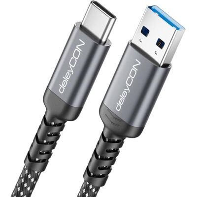 deleyCON 1,5m Câble USB-A vers USB-C USB 3.0 5 Gbps (USB 3.2 Gen1) Câble de Charge et Données pour Smartphone, Tablette, Notebook, Appareil Photo, HDD SSD, Disque Dur Externe, etc. Publicité deleyCON 1,5m Câble USB-A vers USB-C USB 3.0 5 Gbps (USB 3.2 Gen1) Câble de Charge et Données pour Smartphone, Tablette, Notebook, Appareil Photo, HDD SSD, Disque Dur Externe, etc. Publicité
