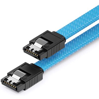 deleyCON 60cm Câble SATA 3 Nylon 6 Gbit/s Données SATA III Raccordement Serial ATA Connexion pour Carte Mère & Disque HDD SSD 2 Fiche S-ATA L Droite Bleu - Publicité deleyCON 60cm Câble SATA 3 Nylon 6 Gbit/s Données SATA III Raccordement Serial ATA Connexion pour Carte Mère & Disque HDD SSD 2 Fiche S-ATA L Droite Bleu - Publicité