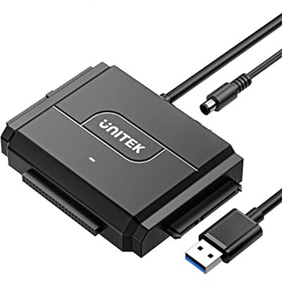 UNITEK IDE SATA USB3.0 Adaptateur Disque Dur Externe pour Universel 2.5 3.5 Pouces HDD SSD (Brun foncé) - Publicité UNITEK IDE SATA USB3.0 Adaptateur Disque Dur Externe pour Universel 2.5 3.5 Pouces HDD SSD (Brun foncé) - Publicité