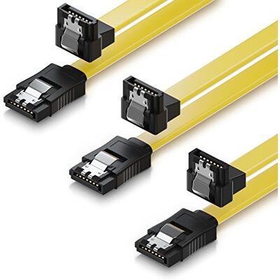 deleyCON 3x 50cm Câble SATA III S-ATA 3 Données pour SSD HDD Disque Dur 6 GBit/s Connexion Liaison 1x Droite 1x 90° Fiche L-Type Jaune - Publicité deleyCON 3x 50cm Câble SATA III S-ATA 3 Données pour SSD HDD Disque Dur 6 GBit/s Connexion Liaison 1x Droite 1x 90° Fiche L-Type Jaune - Publicité