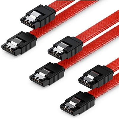 deleyCON 3x 50cm SATA 3 Nylon Câble Set Câbles de Donnés 6 Gbit/s Câbles de Branchement Carte Mère Disque dur HDD SSD 2 Connecteurs S-ATA Droits Rouge - Publicité deleyCON 3x 50cm SATA 3 Nylon Câble Set Câbles de Donnés 6 Gbit/s Câbles de Branchement Carte Mère Disque dur HDD SSD 2 Connecteurs S-ATA Droits Rouge - Publicité