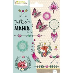 Avenue Mandarine MY MANDARINE CC054C TATOO'MANIA 1 feuille 10,5x16 cm de 14 tatoos À partir de 5 ans BOHÊME - Publicité Avenue Mandarine MY MANDARINE CC054C TATOO'MANIA 1 feuille 10,5x16 cm de 14 tatoos À partir de 5 ans BOHÊME - Publicité