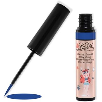Ladot Tattoo Liner – Stylo Tatouage Bleu Waterproof pour Tatouages Temporaires d’Art Corporel – Vegan, Hypoallergénique & Respectueux de la Peau – Pour Enfants et Adultes – 4 ml - Publicité Ladot Tattoo Liner – Stylo Tatouage Bleu Waterproof pour Tatouages Temporaires d’Art Corporel – Vegan, Hypoallergénique & Respectueux de la Peau – Pour Enfants et Adultes – 4 ml - Publicité