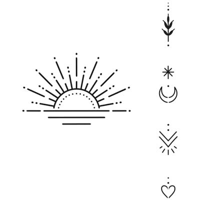 Inkster ® Ornement + Sunset Tattoo Twin Pack Tatouages temporaires avec certification cosmétique européenne l'original imperméable + végétalien tatouage révolutionnaire de 2 semaines - Publicité Inkster ® Ornement + Sunset Tattoo Twin Pack Tatouages temporaires avec certification cosmétique européenne l'original imperméable + végétalien tatouage révolutionnaire de 2 semaines - Publicité