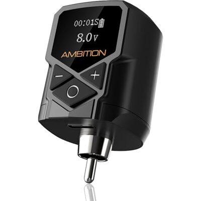 Ambition Tattoo Alimentation Sans Fil Kuark Mini pour Machine Tatouage Batterie Lithium Portable 1800mAh, Affichage LED, Compatible RCA Machine à Tatouer Rotative - Publicité Ambition Tattoo Alimentation Sans Fil Kuark Mini pour Machine Tatouage Batterie Lithium Portable 1800mAh, Affichage LED, Compatible RCA Machine à Tatouer Rotative - Publicité