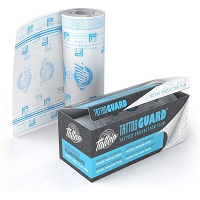 believa Tattoo Protection Film Film de tatouage respirant pour la peau fraîchement tatouée Bandage transparent de protection de la peau 10m x 15cm (Rouleau) - Publicité believa Tattoo Protection Film Film de tatouage respirant pour la peau fraîchement tatouée Bandage transparent de protection de la peau 10m x 15cm (Rouleau) - Publicité