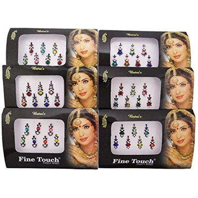 Banithani 6 Pcs Tatouage Bindi Indien Front Temporaire De Bijoux De Mode De La Vignette Traditionnelle - Publicité Banithani 6 Pcs Tatouage Bindi Indien Front Temporaire De Bijoux De Mode De La Vignette Traditionnelle - Publicité