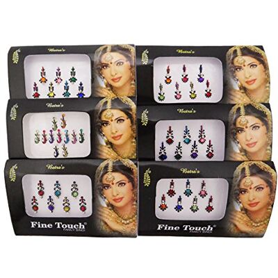 Banithani 6 Pcs Tatouage Bindi Indien Front Temporaire De Bijoux De Mode De La Vignette Traditionnelle - Publicité Banithani 6 Pcs Tatouage Bindi Indien Front Temporaire De Bijoux De Mode De La Vignette Traditionnelle - Publicité